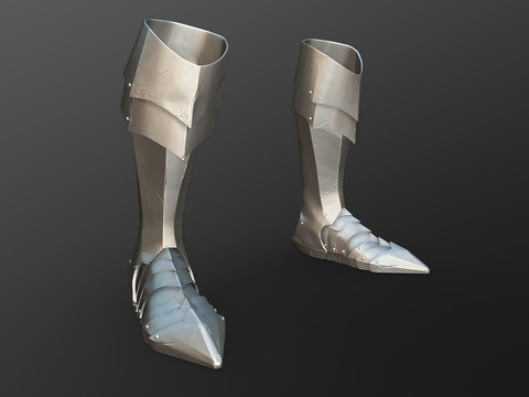 medieval armored shoes game props