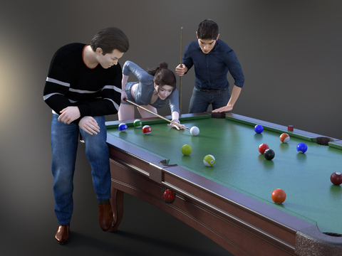 Playing table tennis figures