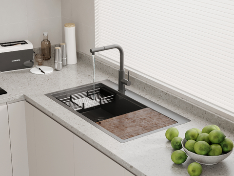 Modern cabinet sink vegetable basin large single tank