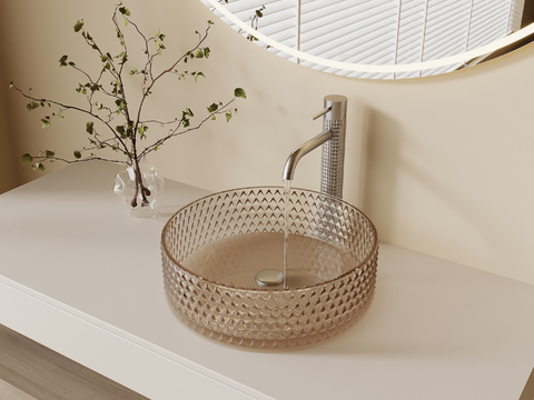 glass basin wash basin