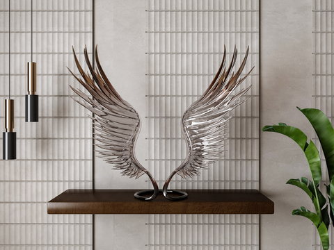 Acrylic wing sculpture