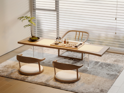 Modern Tea Table and Chair Tatami