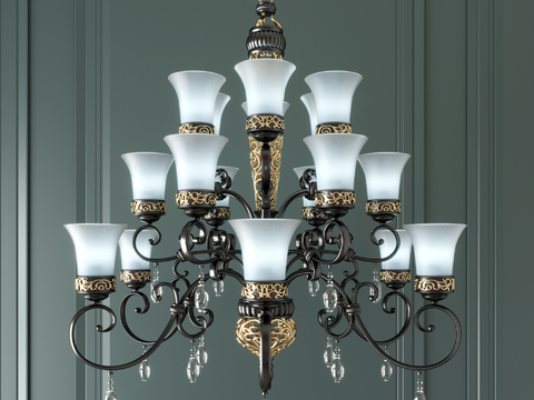 European-style crystal chandelier