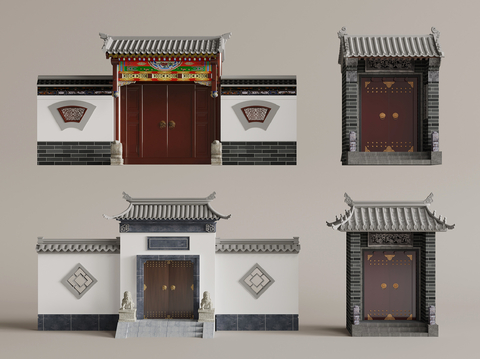 Chinese Courtyard Door Villa Gate