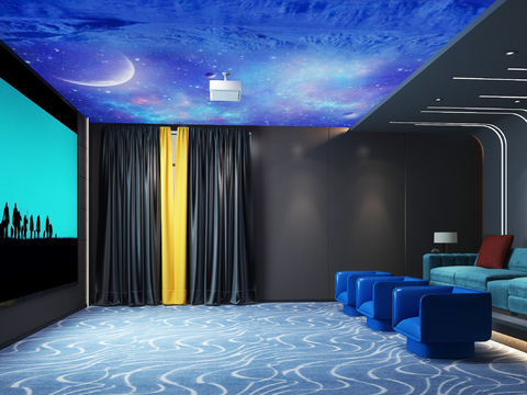 modern video room audio-visual room home theater