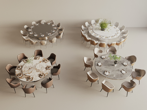 Modern Dining Table and Chair Round Dining Table