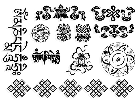 Miao Minority Pattern Wall Decorations Wall Stickers