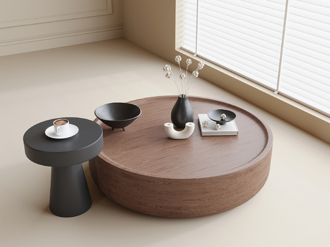 Modern round coffee table