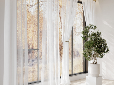 Modern Curtain Window Screen