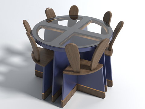 Modern Children's Table and Chair Cartoon Table and Chair