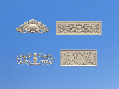 European-style carved exterior wall relief