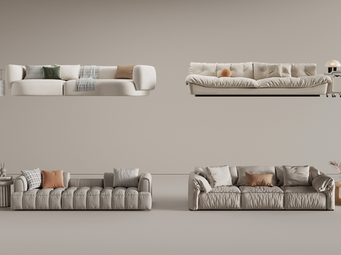 Cream Style sofa multi-person sofa