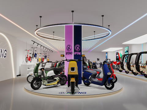 Electric car showroom