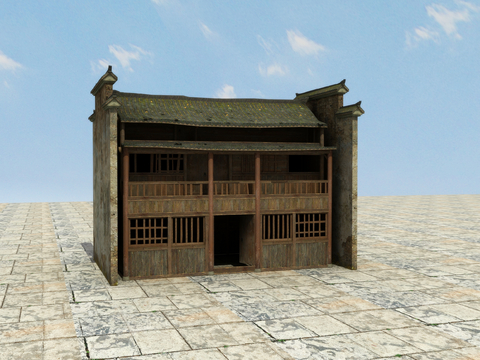 Chinese ancient building tower attic