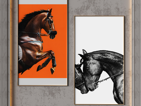 Horse Painting Animal Hanging Painting Decorative Painting