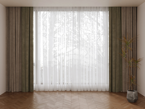 solid color curtain gauze curtain