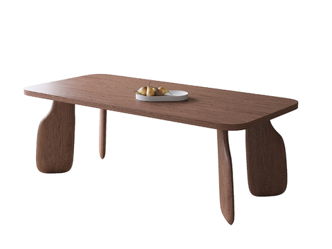 Solid wood dining table