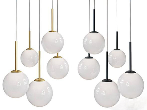 Modern multi-head chandelier round ball chandelier