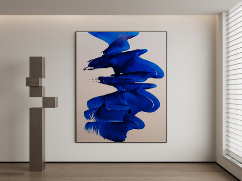 Modern Decorative Painting Klein Blue Hanging Painting