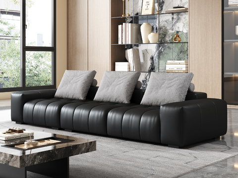 Modern Leather Sofa Couch