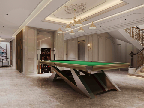 European billiard room