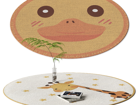 Round Carpet Children's Carpet Animal Carpet