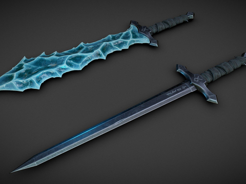 Ice Sword Sword Blade Animation Props