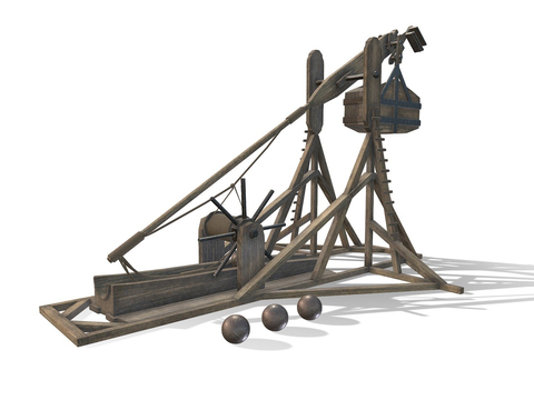 medieval stone machine siege weapon