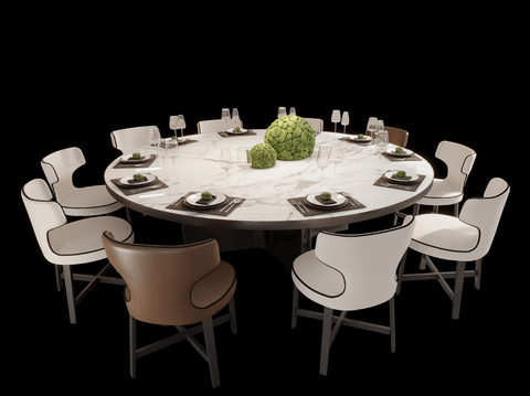 Modern Dining Table and Chair Round Dining Table