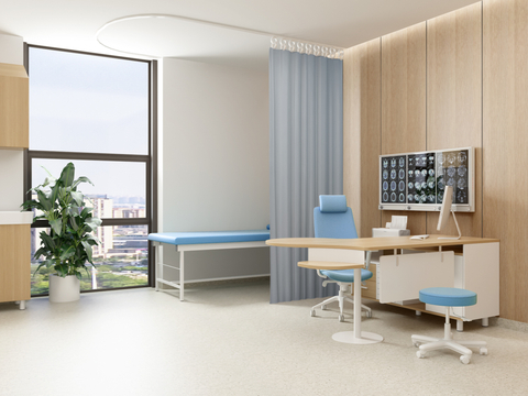 Modern hospital consulting room