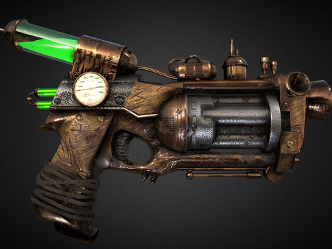 Steampunk Gun Liquid Gun Animation Props