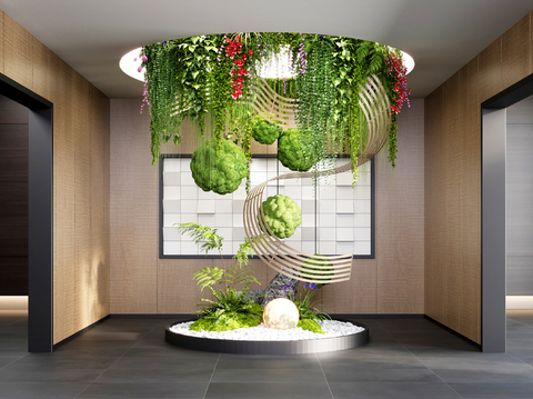 Modern Flower Border Indoor Suspension Landscape