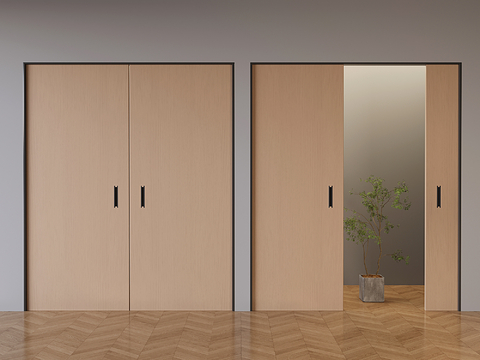 Modern sliding door double door sliding door