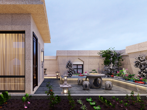 Modern Balcony Terrace Roof Garden