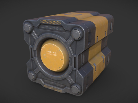 PBR sci-fi cargo box industrial equipment