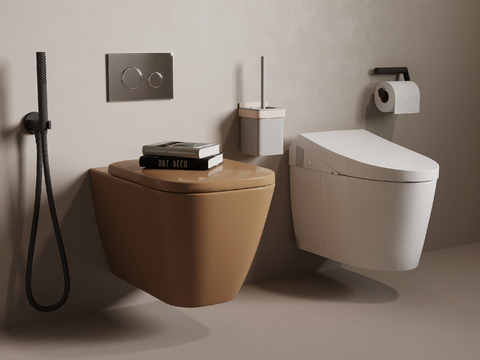 Wall-mounted toilet bowl roll paper box