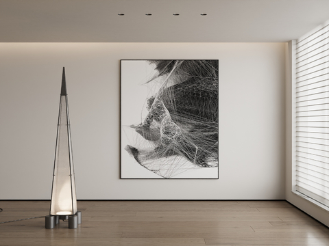 Modern Black and White Hanging Painting Decorative Painting