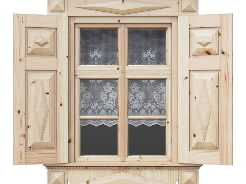 European classical wooden window solid wood window