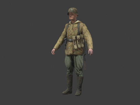 German camouflage soldier