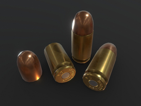 9x 19mm ammunition bullet