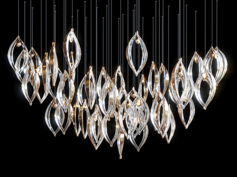 Modern Crystal Chandelier mounted chandelier