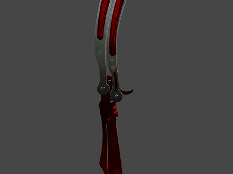 Ruby Knife Butterfly Knife Handle