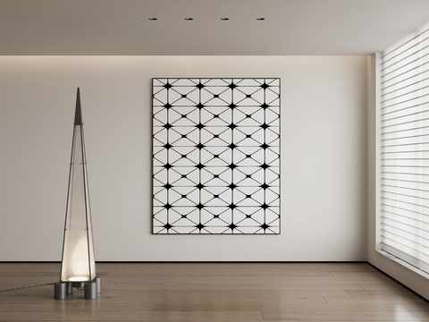 Decorative Painting Black and White Painting Geometric Hanging Painting