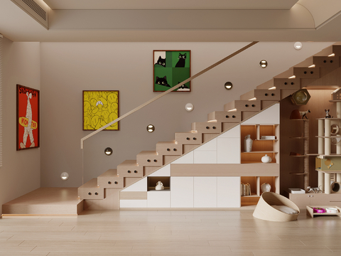 modern staircase stair cabinet