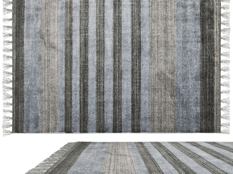 Modern striped carpet square carpet tassel carpet