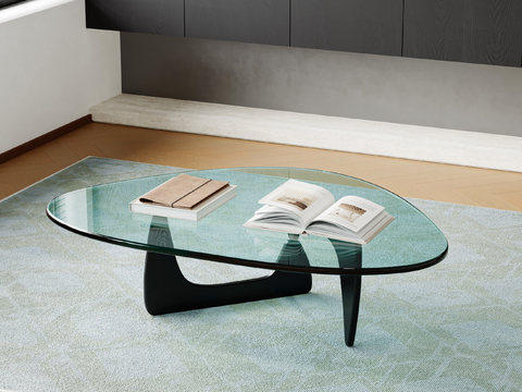 Modern glass coffee table