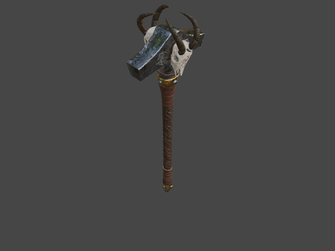 Two-handed war hammer cold weapon