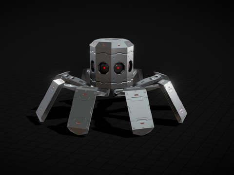 Science fiction robot hexapod robot