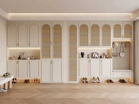 Cream Style shoe cabinet