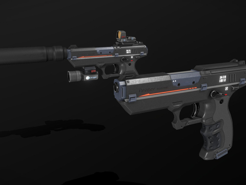 STN33 Sci-Fi Pistol